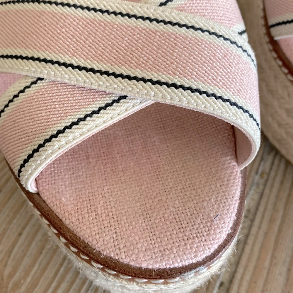 Tory Burch Freida Espadrille Wedge Pink 9